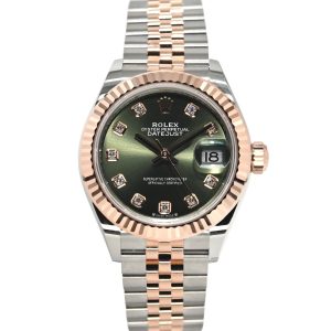 Rolex Lady-Datejust 28mm 279171-0007 Olive Green Dial with Diamonds