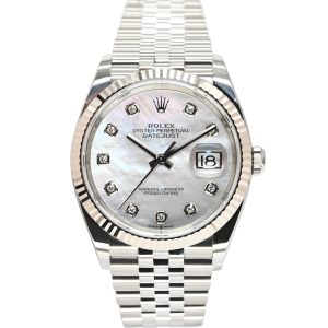 Rolex Datejust 36mm 126234-0019 White Mother-of-Pearl Dial with Diamonds