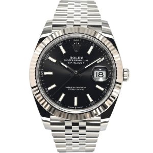 Rolex Datejust 41 41mm 126334-0018 Bright Black Index Dial