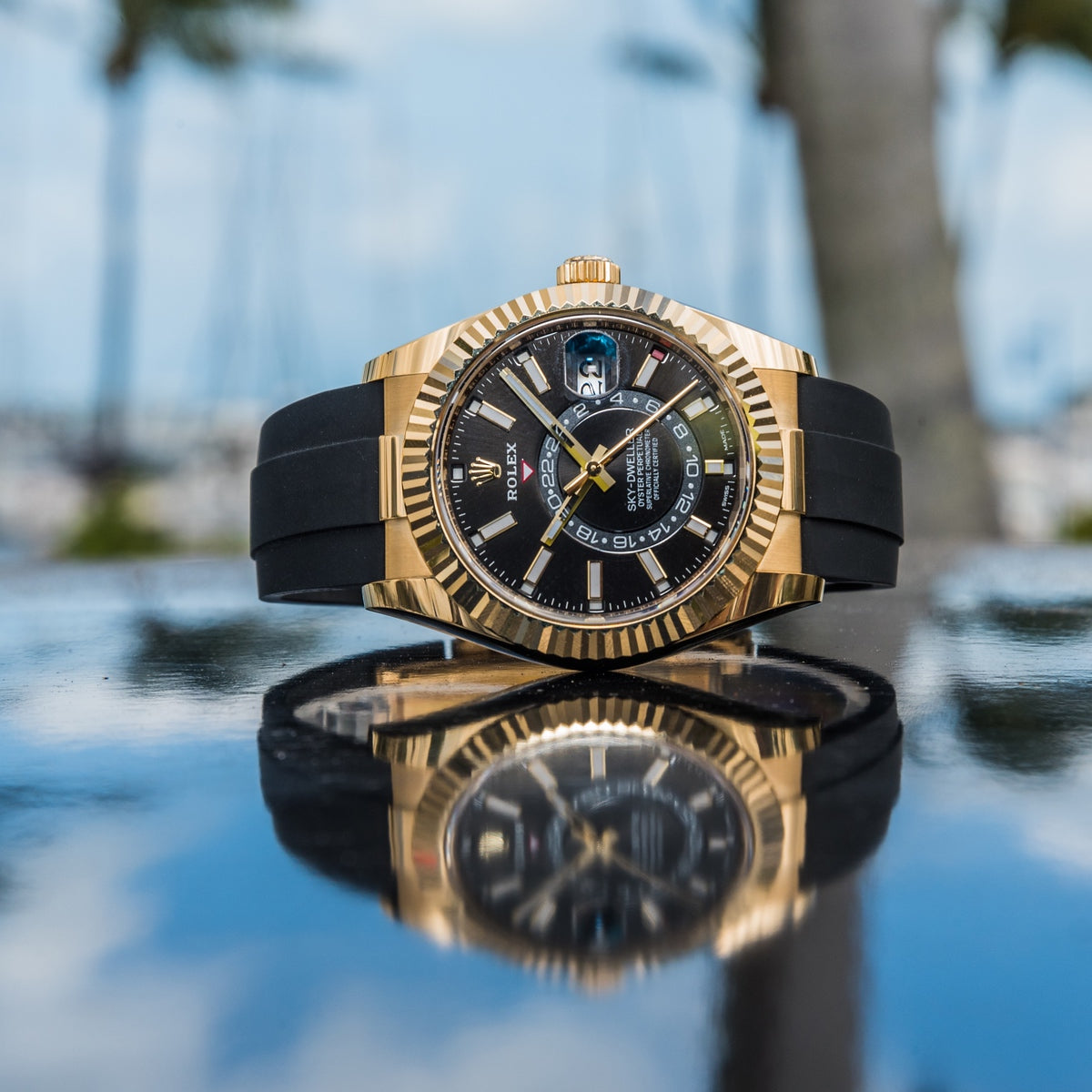 Rolex 2022 Sky-Dweller on Oysterflex Black Dial