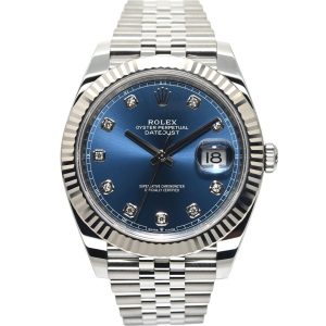 Rolex Datejust 41 41mm 126334-0016 Bright Blue Dial with Diamonds