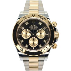 Rolex Cosmograph Daytona 40mm 126503-0002 Bright Black & Golden Dial with Diamonds