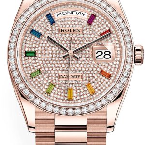 Rolex 2023 Day-Date 36mm 128345rbr Rainbow