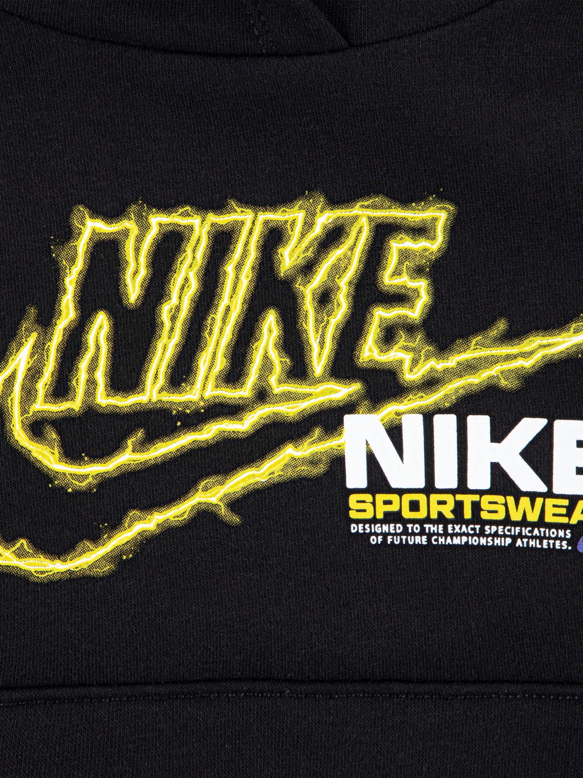 Nike Boys NSW Fleece Black Tracksuit - 图片 3