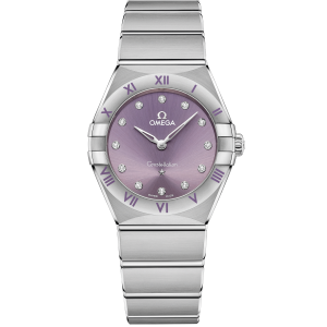 OMEGA Constellation Quartz Watch with Lilac Dial, 28mm