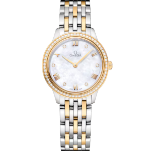 OMEGA De Ville Prestige, 27.50mm with Stainless Steel and Yellow Gold Bracelet