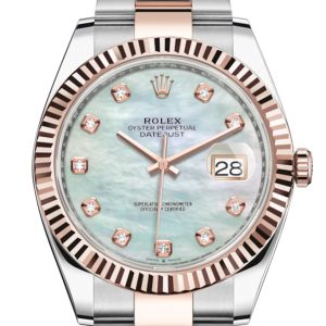 2022 Datejust 41mm Mother of Pearl diamond dial on Oyster 126331