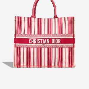 Dior Book Tote Large Canvas Red / White