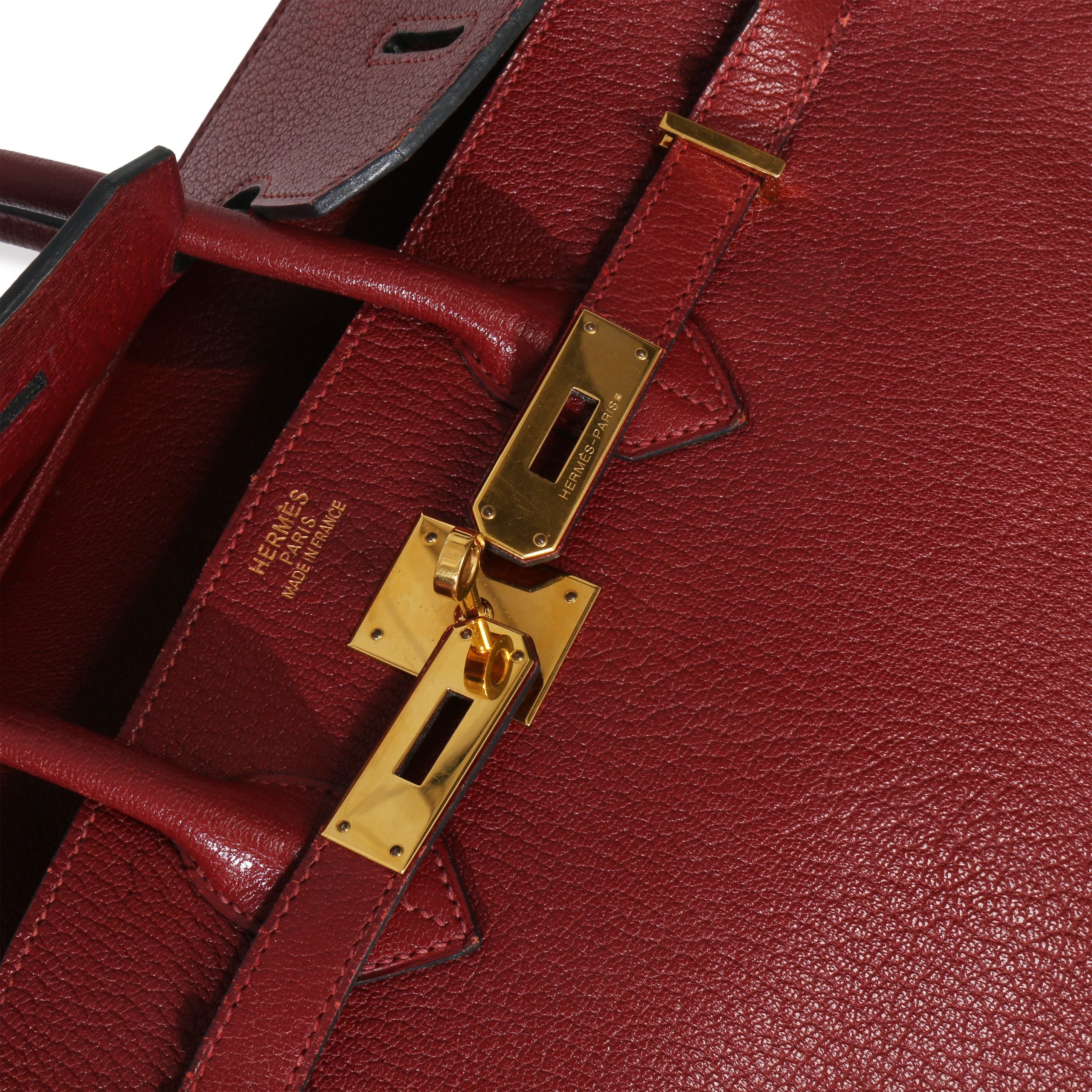 Rouge Grenat Chevre de Coromandel Birkin 35 GHW - 图片 8