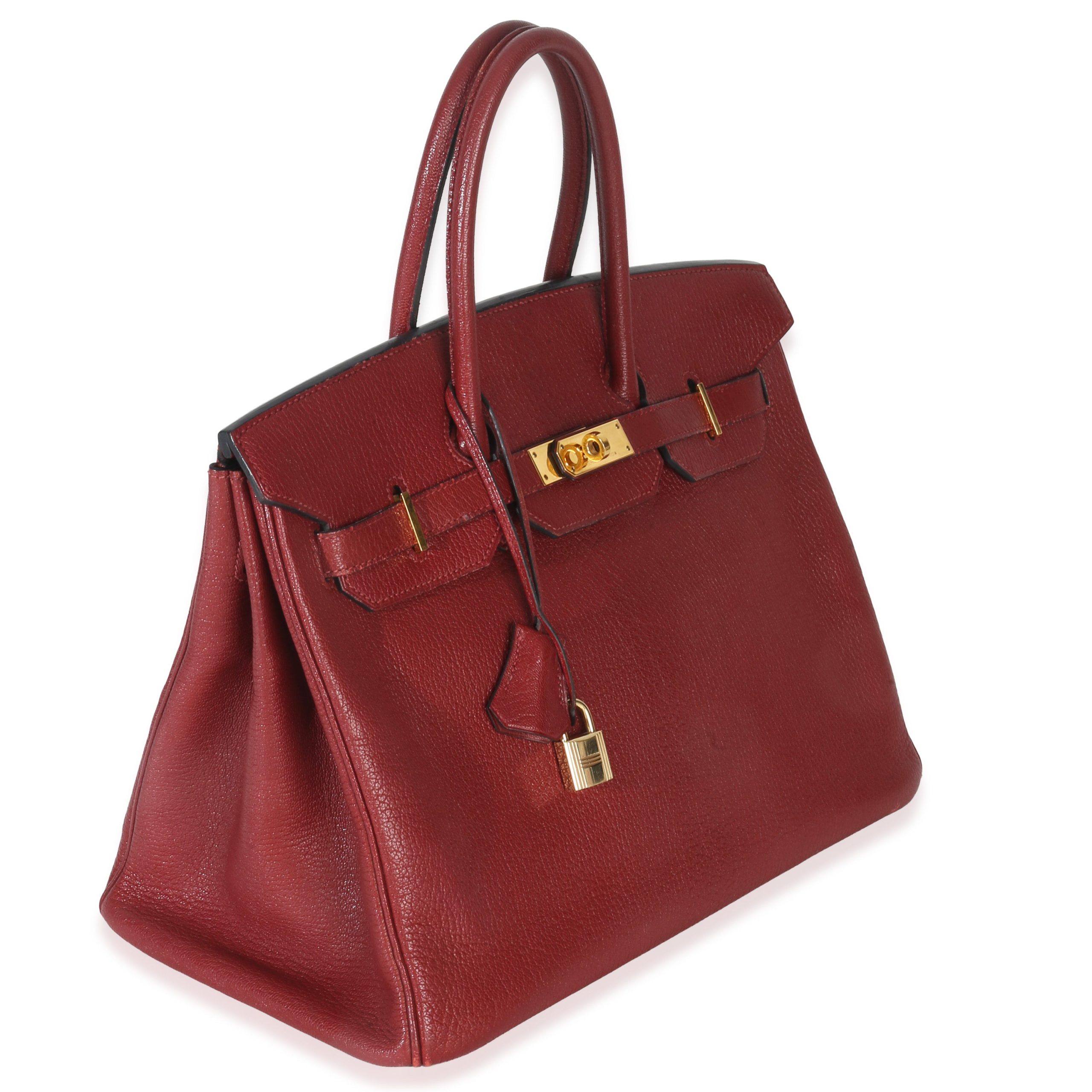 Rouge Grenat Chevre de Coromandel Birkin 35 GHW - 图片 3