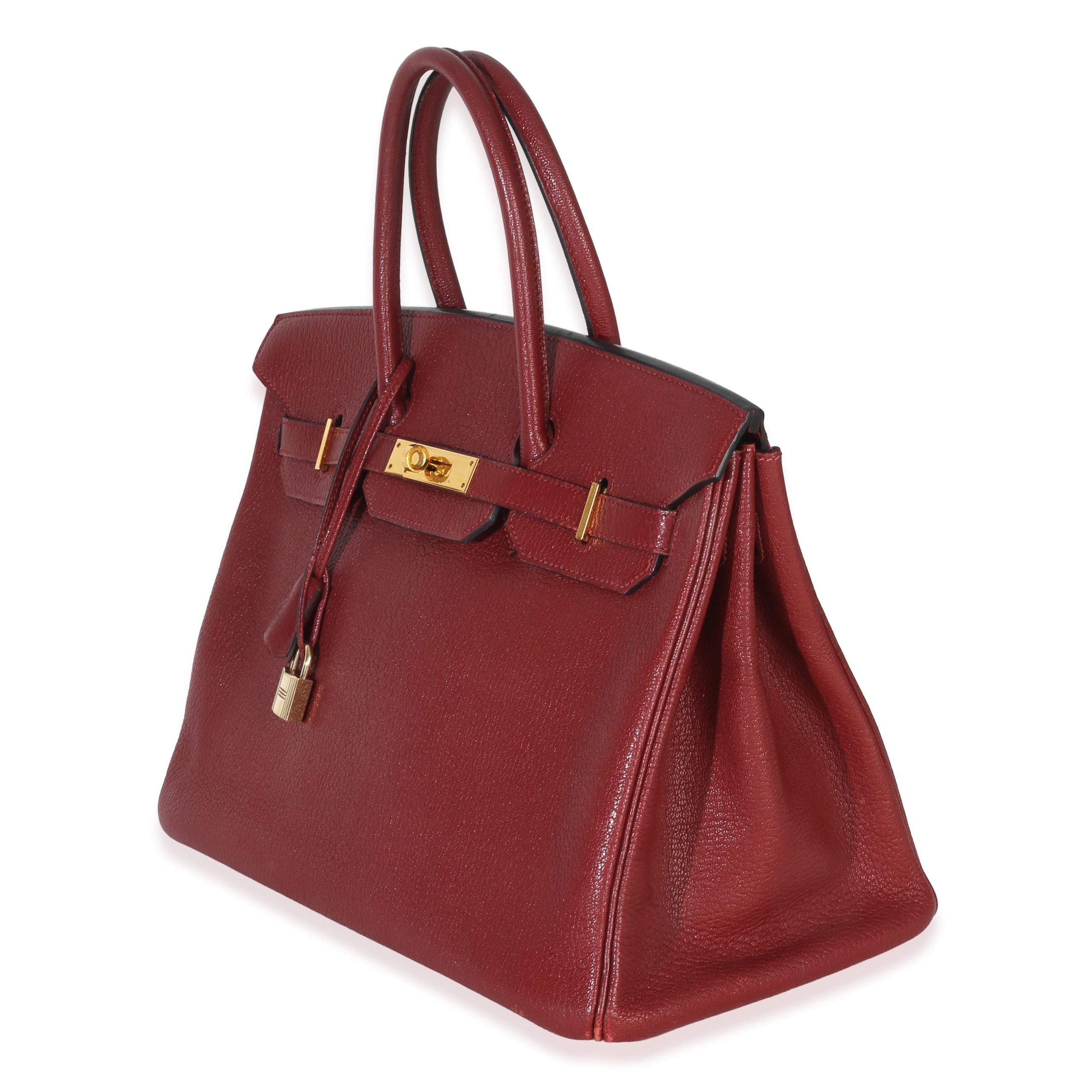 Rouge Grenat Chevre de Coromandel Birkin 35 GHW - 图片 2