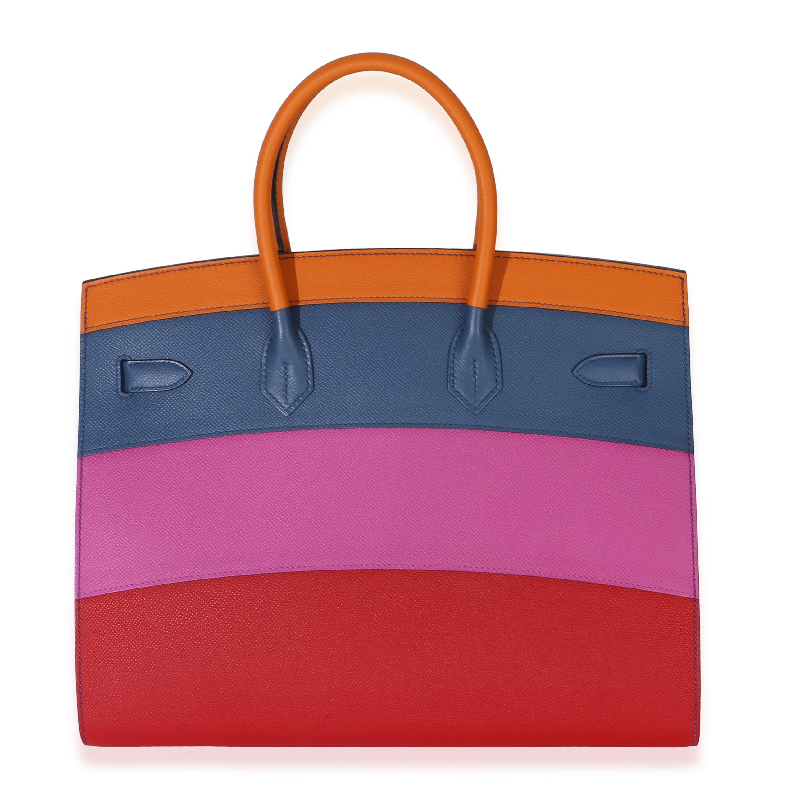 Abricot Agate Magnolia Rouge Casaque Epsom Sunset Sellier Birkin 35 PHW - 图片 4