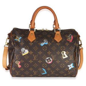 Monogram Canvas Love Lock Speedy Bandouliere 30