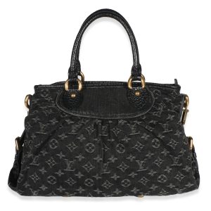 Black Monogram Denim Neo Cabby MM