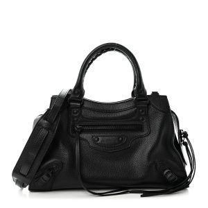 Grained Calfskin Neo Classic Black Hardware S City Black