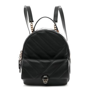 Calfskin Matelasse Serpenti Cabochon Backpack Black