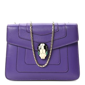 Calfskin Small Serpenti Forever Snake Strap Crossbody Bag Amethyst