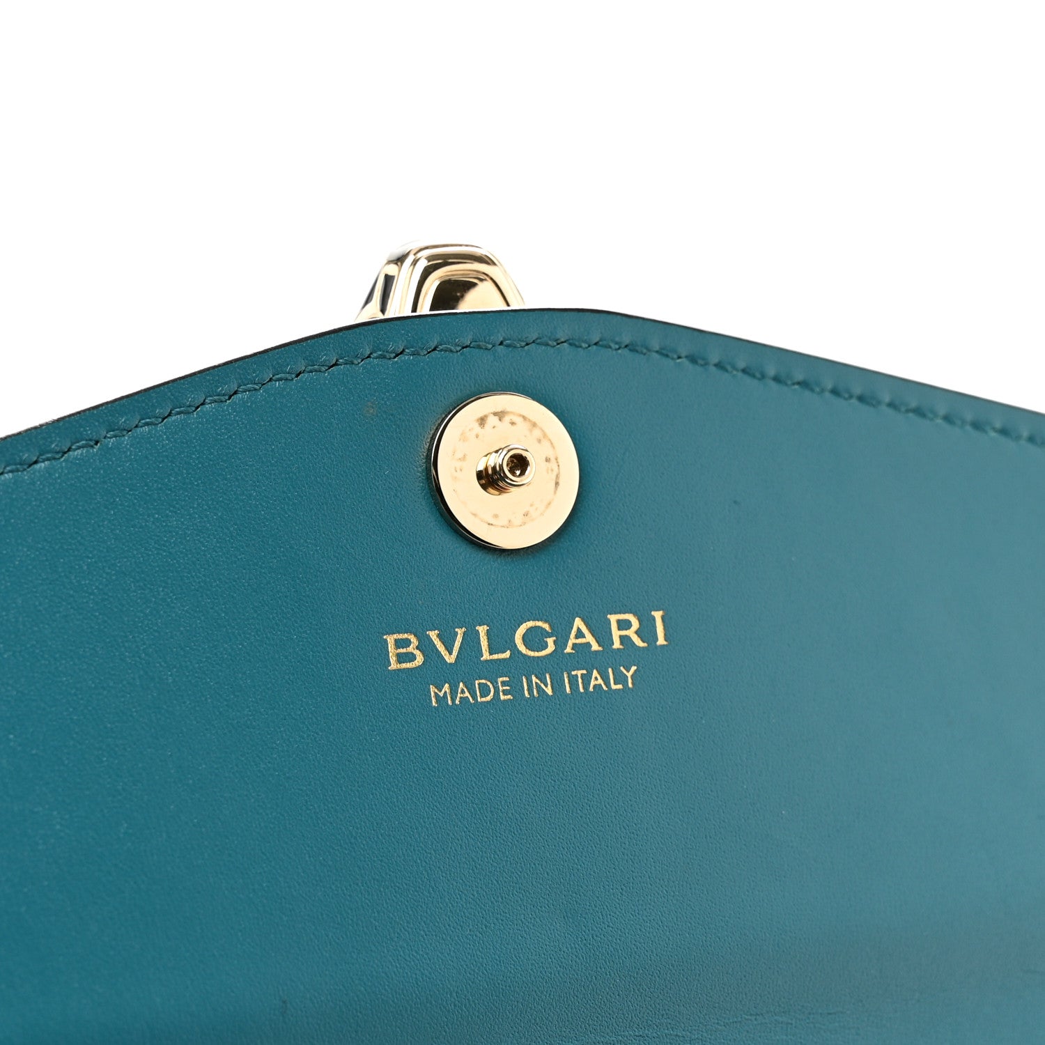 Calfskin Serpenti Forever Chain Wallet Blue - Image 6