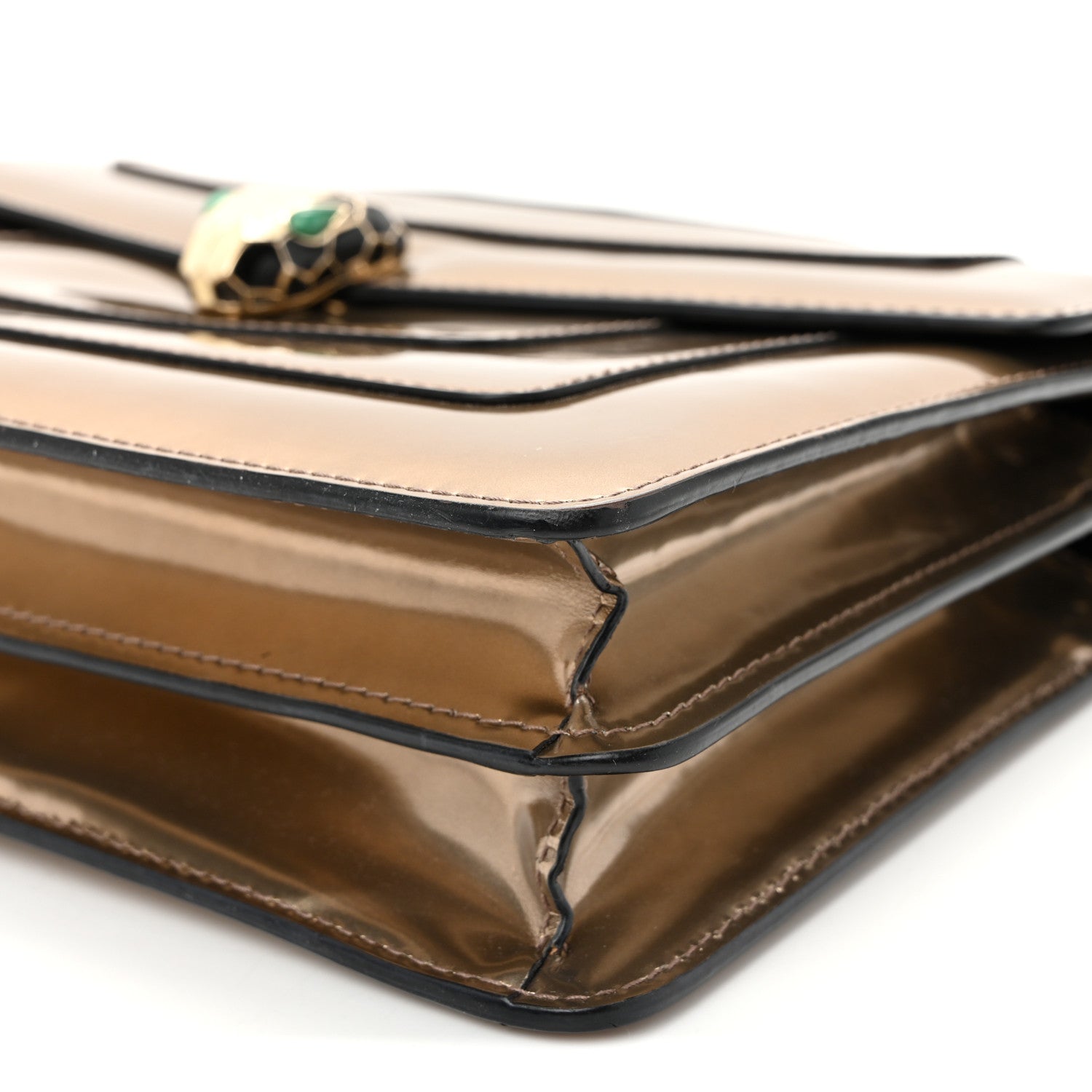 Metallic Calfskin Serpenti Forever Crossbody Bag Bronze - Image 10