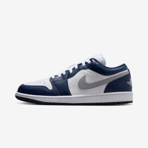 Air Jordan 1 Low Midnight Navy Wolf Grey