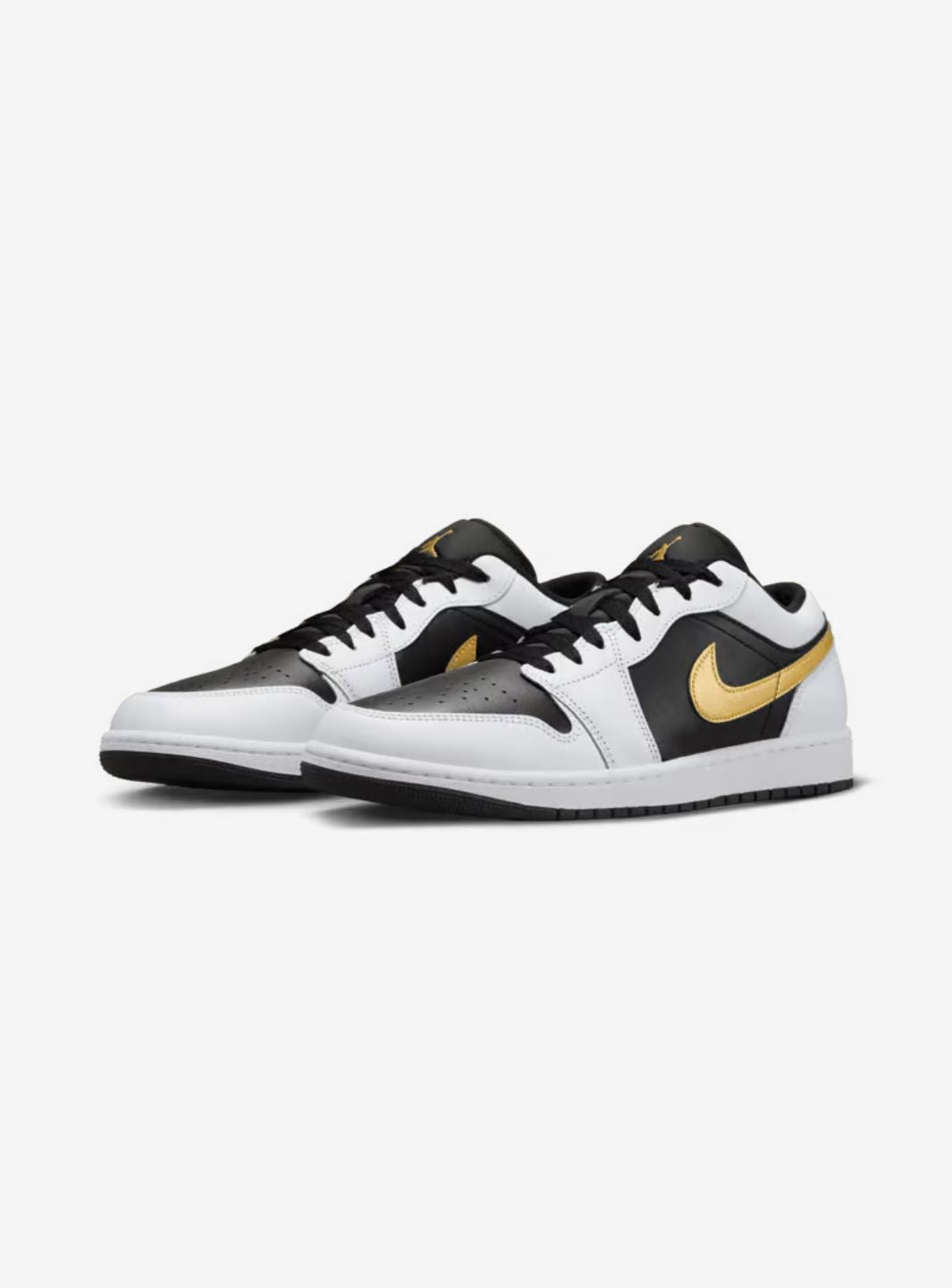 Air Jordan 1 Low White Black Metallic Gold Swoosh - 图片 2