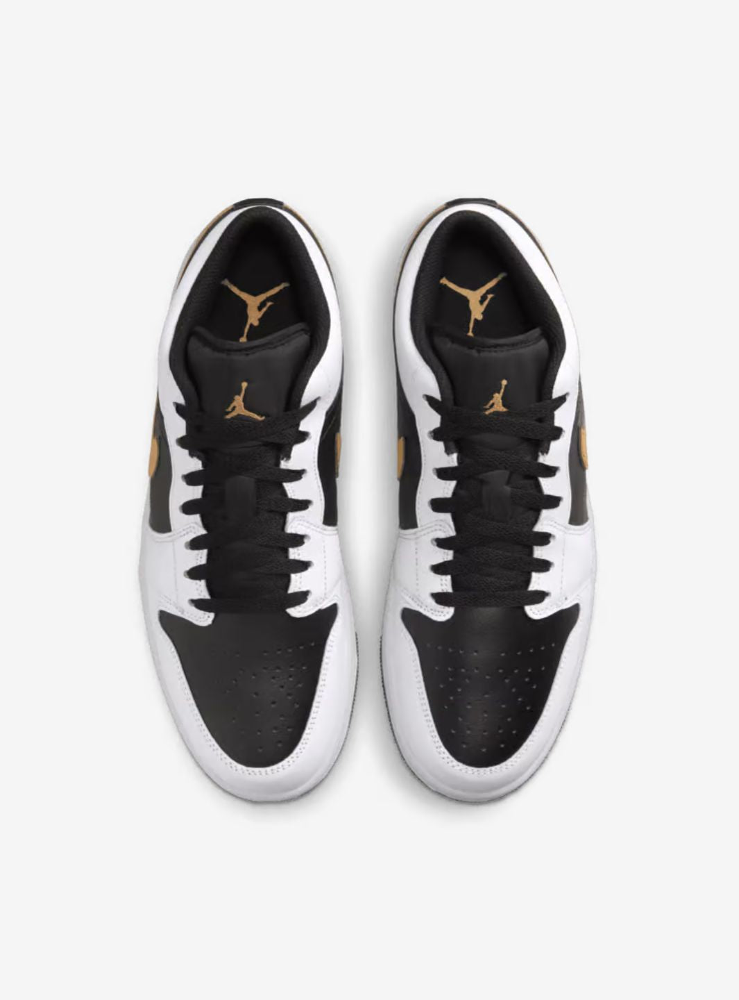 Air Jordan 1 Low White Black Metallic Gold Swoosh - 图片 4