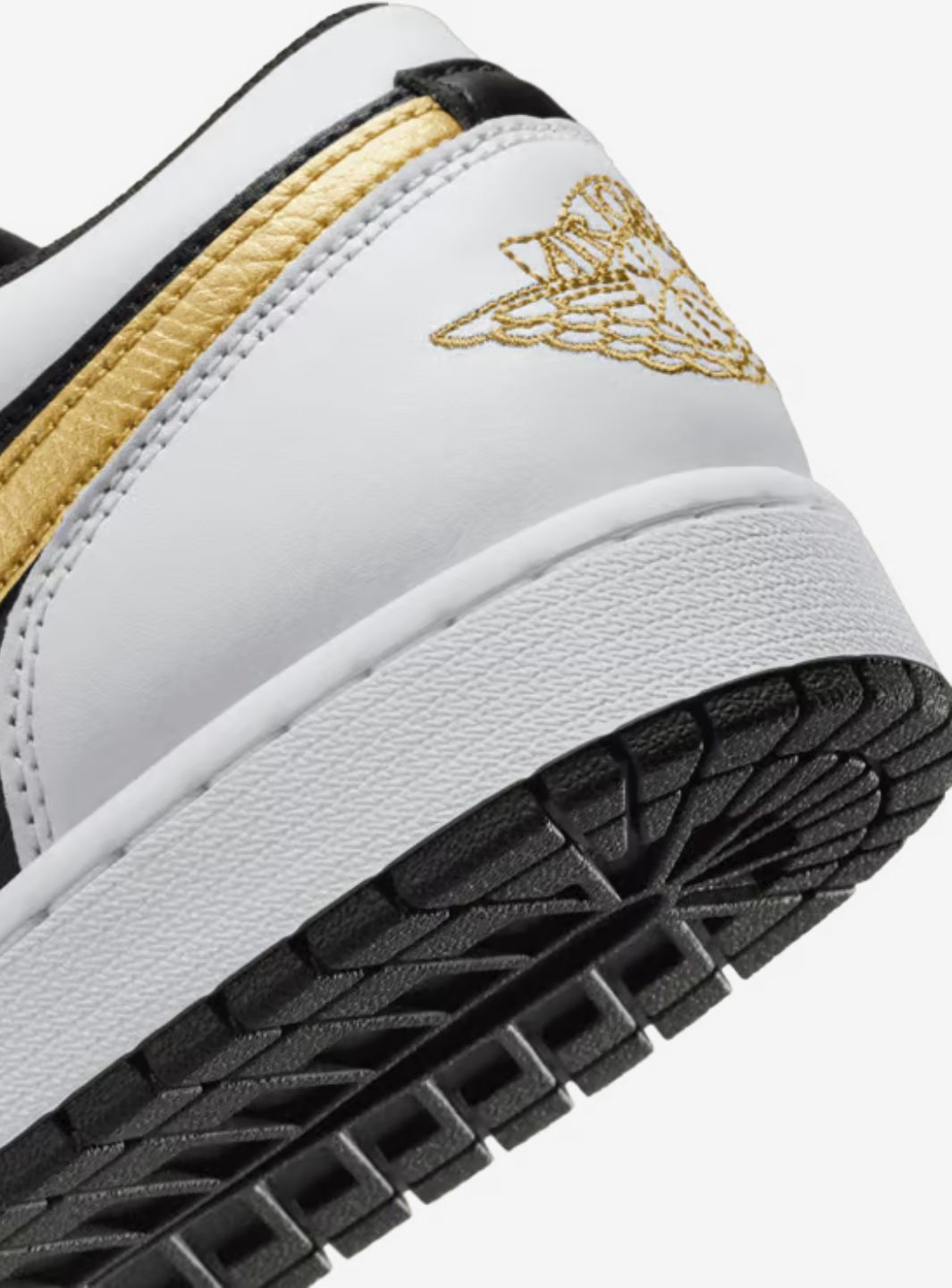 Air Jordan 1 Low White Black Metallic Gold Swoosh - 图片 5