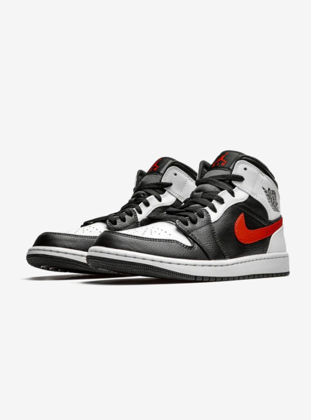 Air Jordan 1 Mid Black Chile Red White - Image 2