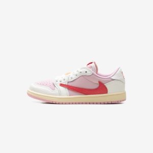 Air Jordan 1 Retro Low OG SP Travis Scott Sail Tropical Pink (PS)