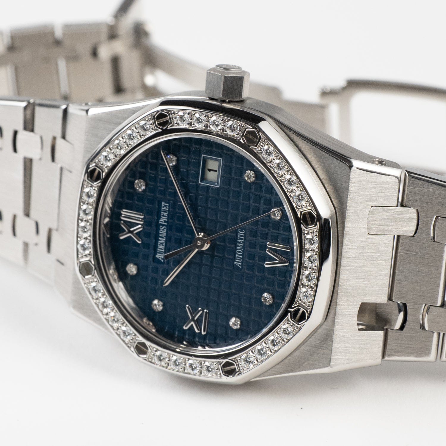 Audemars Piguet Royal Oak 15088ST.ZZ.0789ST.01 'Ladies' Stainless Steel Blue Diamond Dial Diamond Bezel - 图片 6