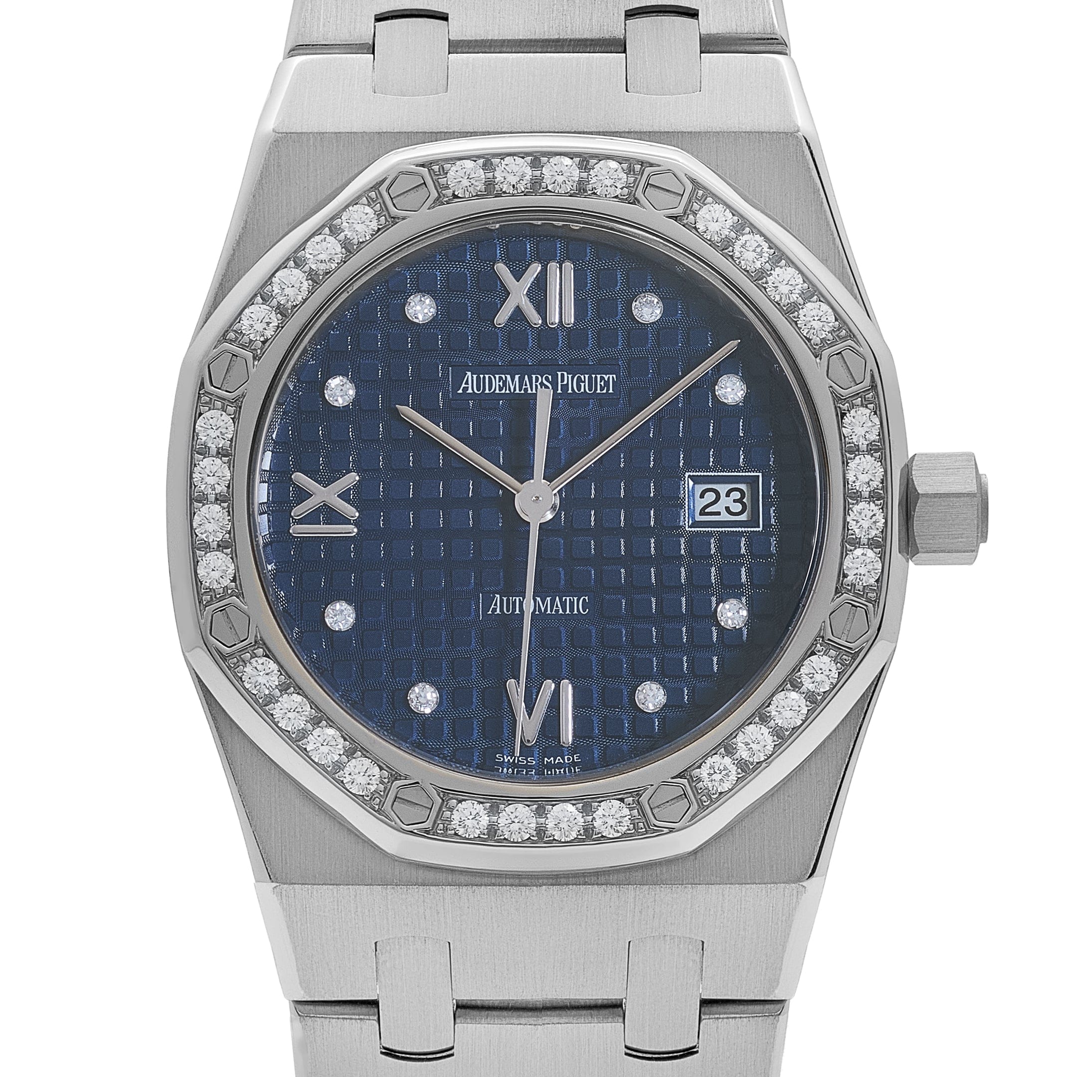 Audemars Piguet Royal Oak 15088ST.ZZ.0789ST.01 'Ladies' Stainless Steel Blue Diamond Dial Diamond Bezel - 图片 4