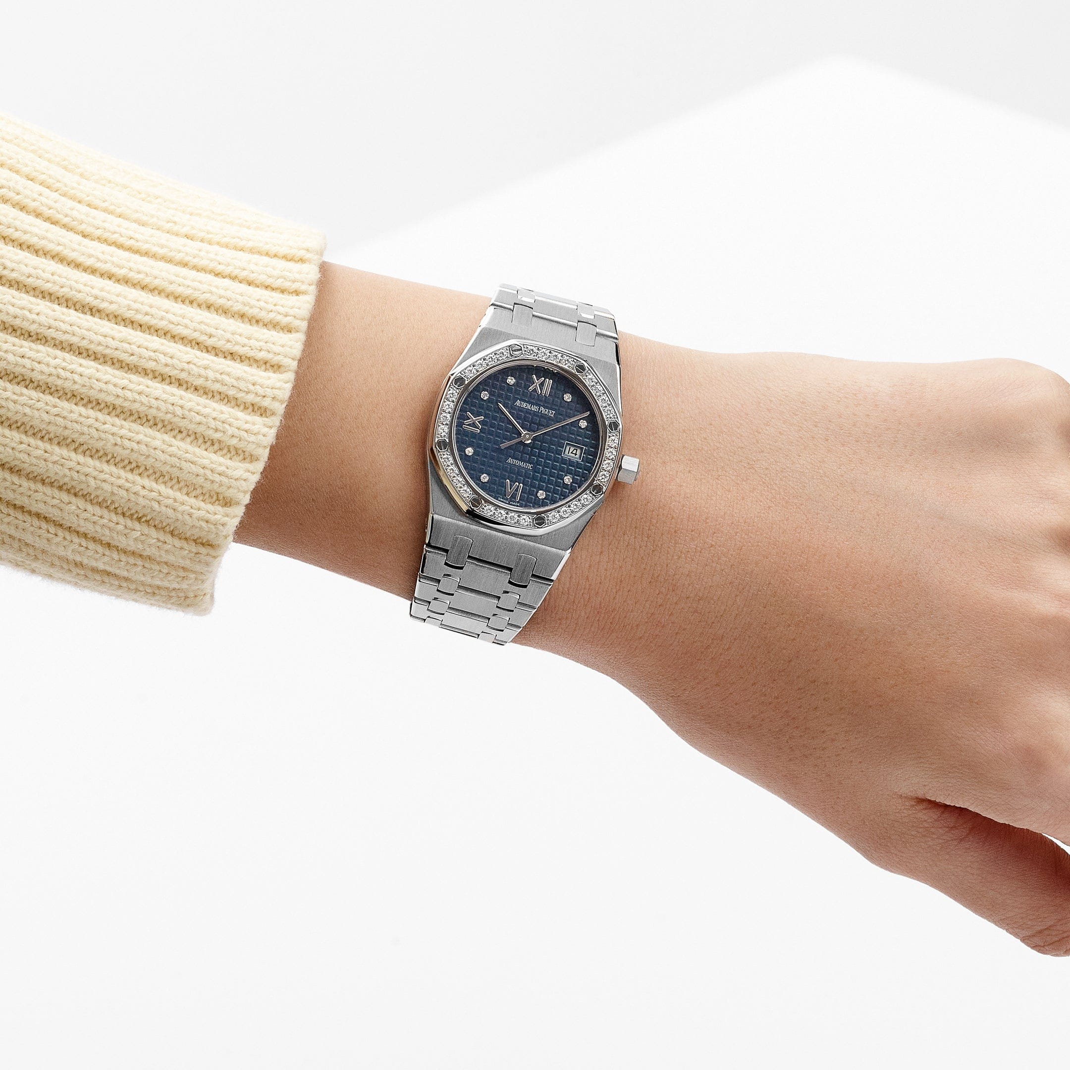 Audemars Piguet Royal Oak 15088ST.ZZ.0789ST.01 'Ladies' Stainless Steel Blue Diamond Dial Diamond Bezel - 图片 2