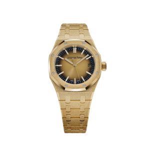 Audemars Piguet Royal Oak 15550BA.GG.1356BA.01 Frosted Yellow Gold Smoked Yellow Dial (2024)