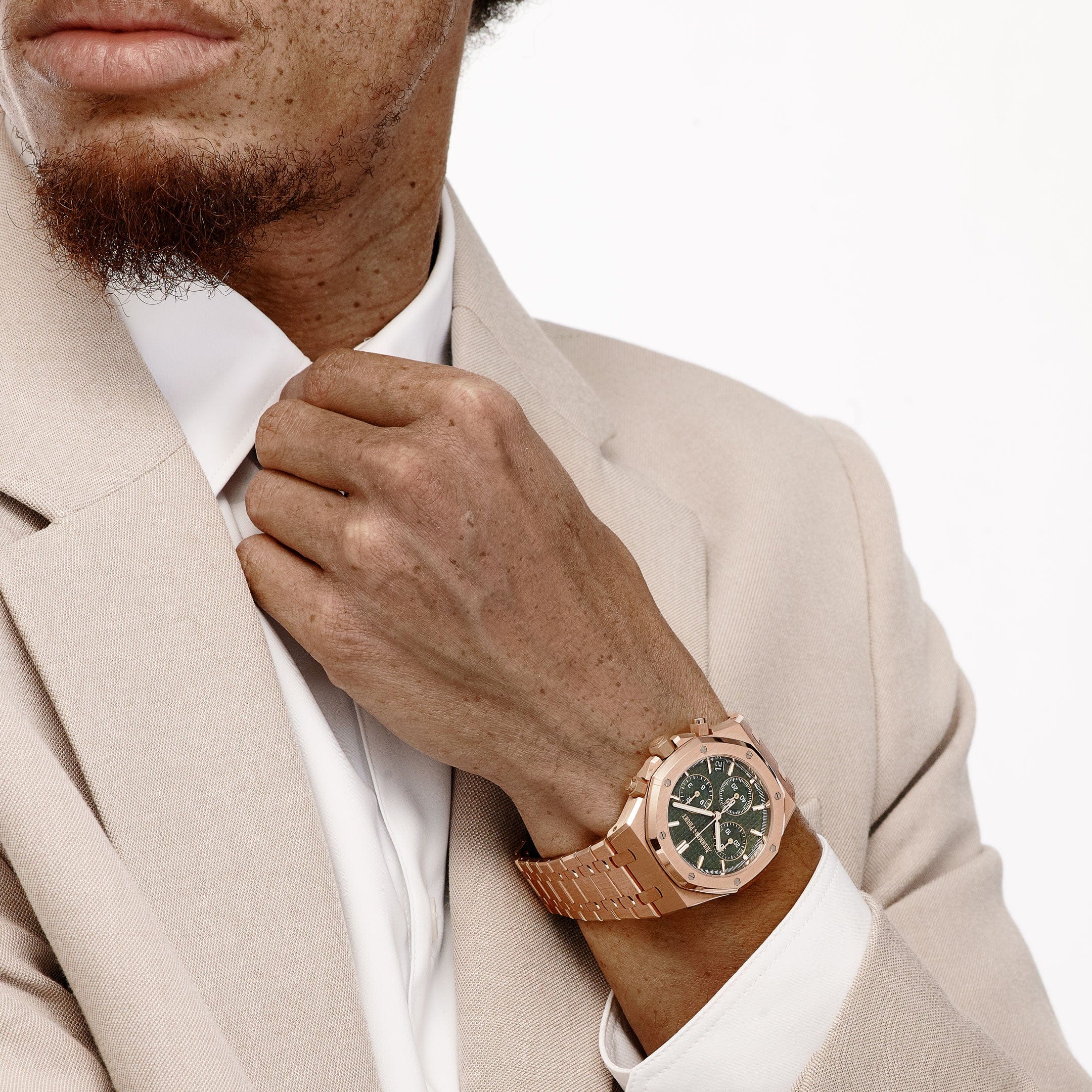 Audemars Piguet Royal Oak 26240OR.OO.1320OR.08 Chronograph Rose Gold Khaki Green Dial - 图片 3