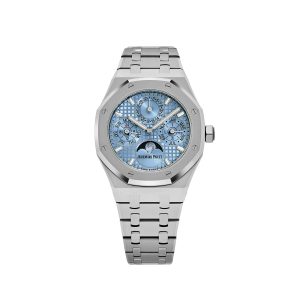 Audemars Piguet Royal Oak 26684ST.OO.1356ST.01 Perpetual Calendar Stainless Steel Light Blue Dial