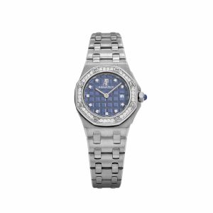 Audemars Piguet Royal Oak Offshore Vintage 67451BC.Z.1108BC.03 'Ladies' White Gold Blue Diamond Dial Diamond Bezel Quartz (2004)