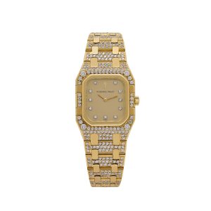 Audemars Piguet Royal Oak Rectangular 6028BA Vintage 'Ladies' Yellow Gold Diamond-Set Quartz (1983)