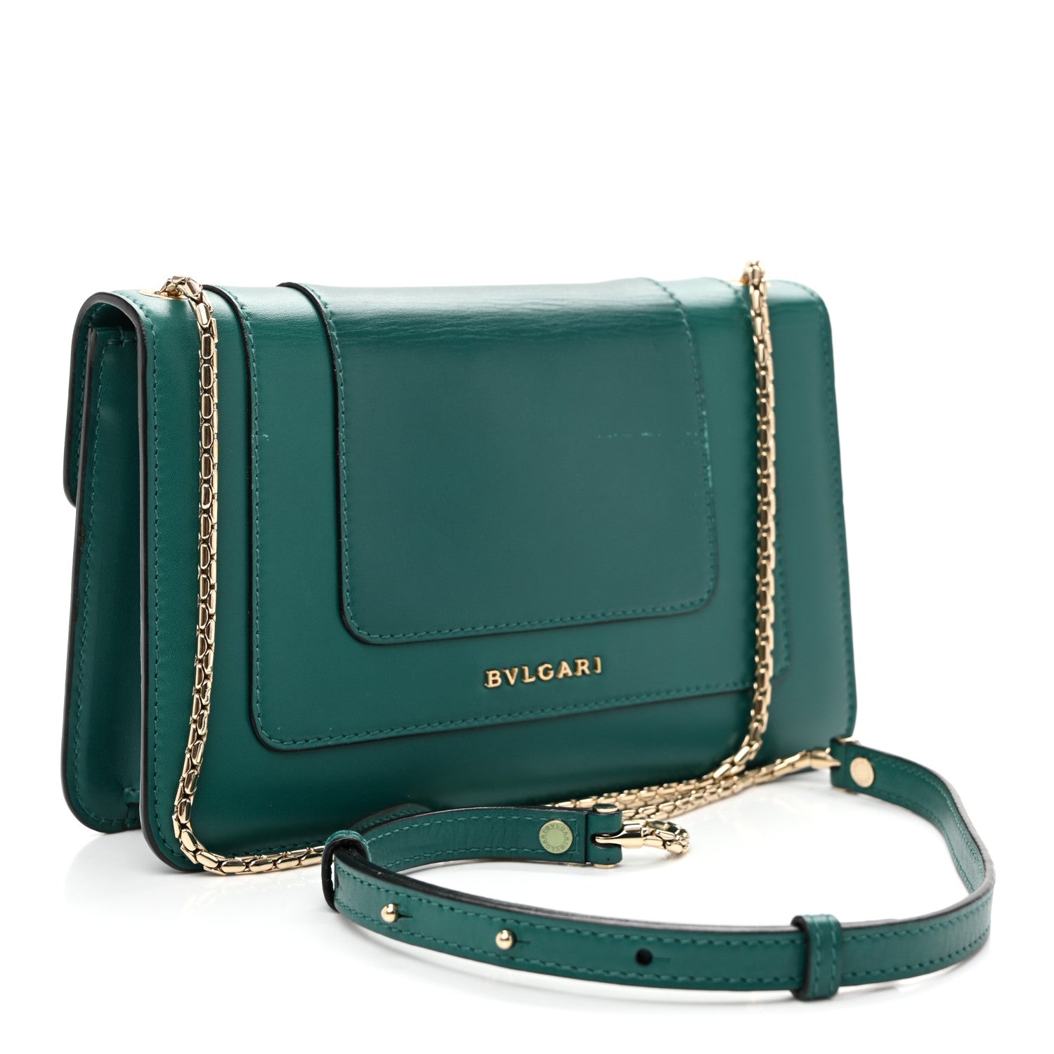 Calfskin Serpenti Forever Crossbody Bag Emerald Green - Image 4