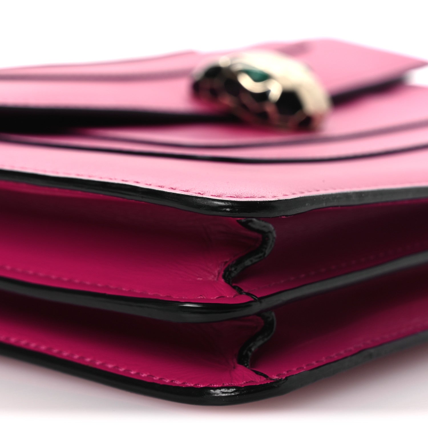 Calfskin Serpenti Forever Shoulder Bag Pink - Image 9