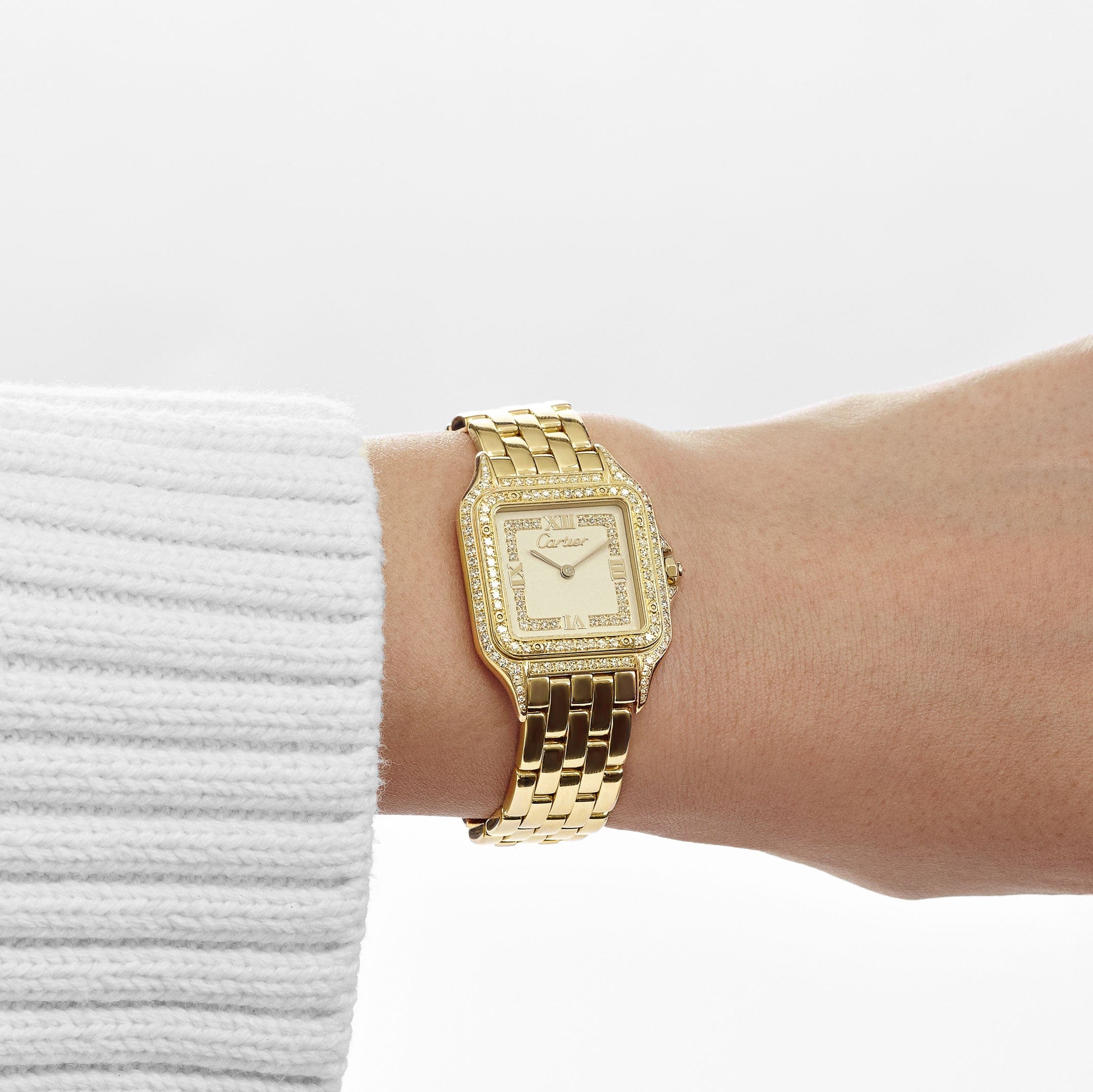 Cartier Panthère 88369 Yellow Gold Diamond-Set Dial Bezel Lugs Quartz - 图片 2