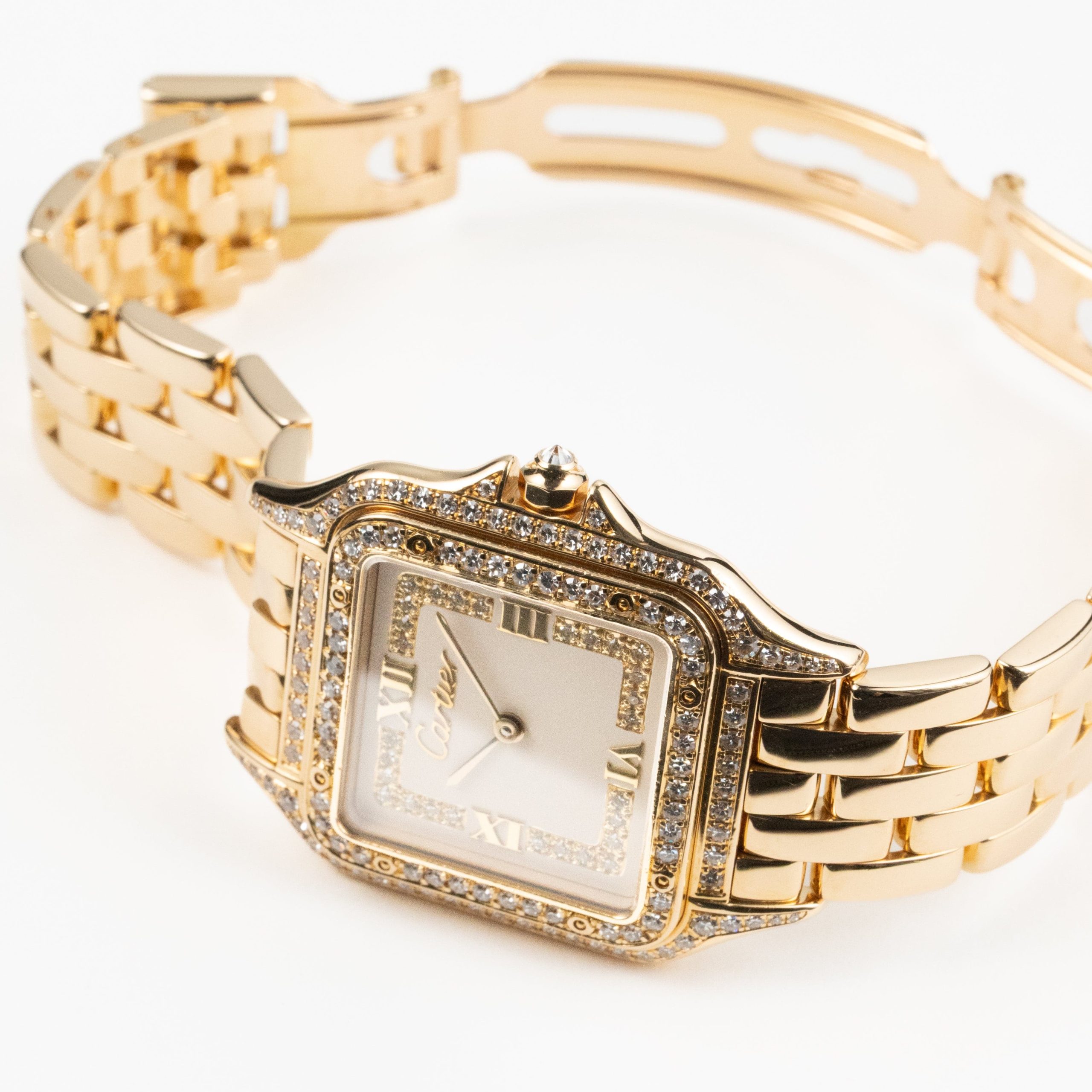 Cartier Panthère 88369 Yellow Gold Diamond-Set Dial Bezel Lugs Quartz - 图片 7