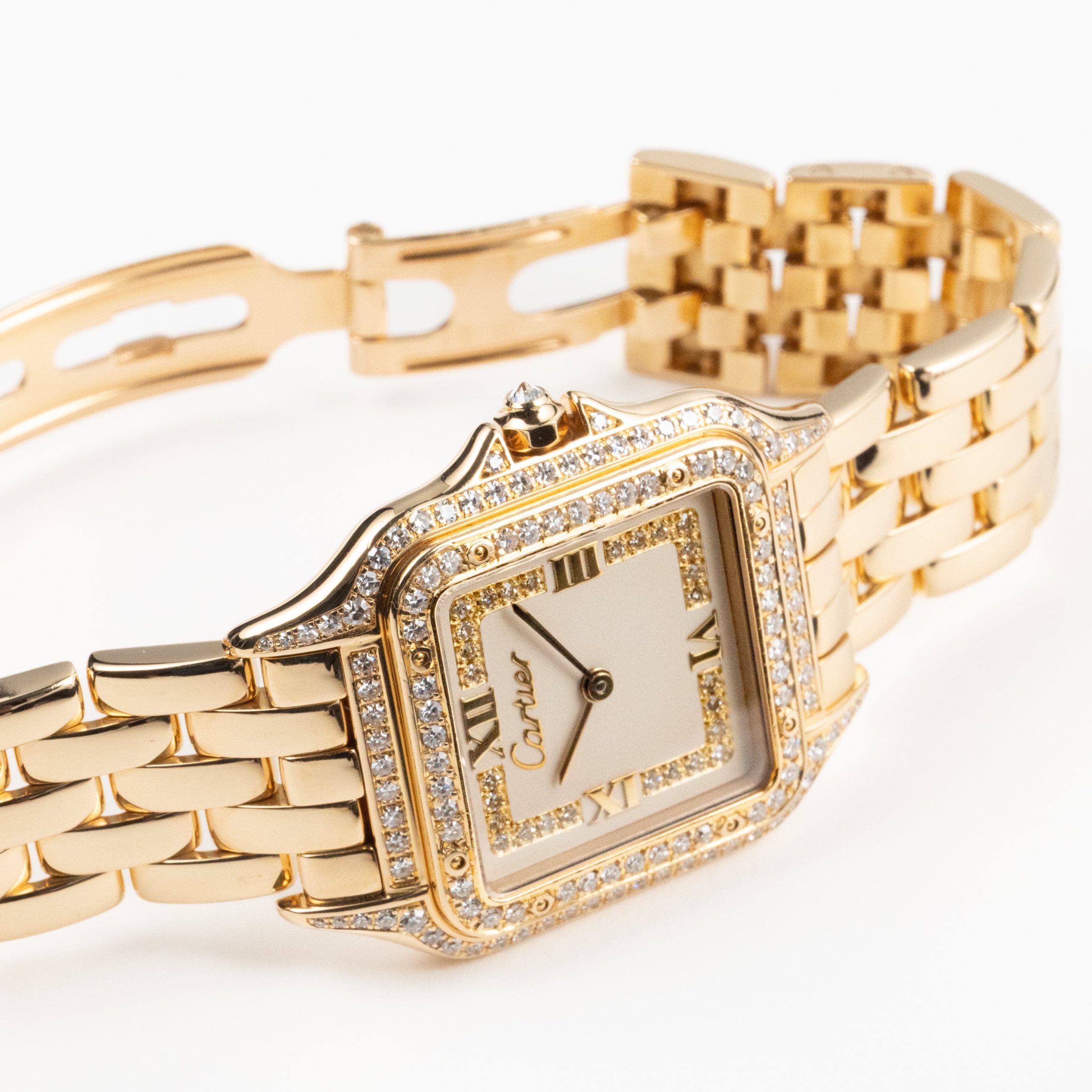 Cartier Panthère 88369 Yellow Gold Diamond-Set Dial Bezel Lugs Quartz - 图片 6