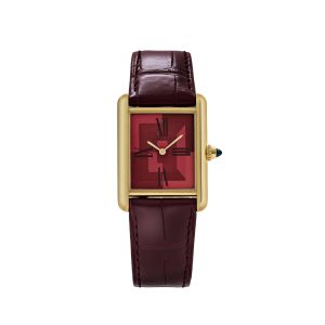 Cartier Tank Louis LM WGTA0093 Yellow Gold Red Dial (2022)