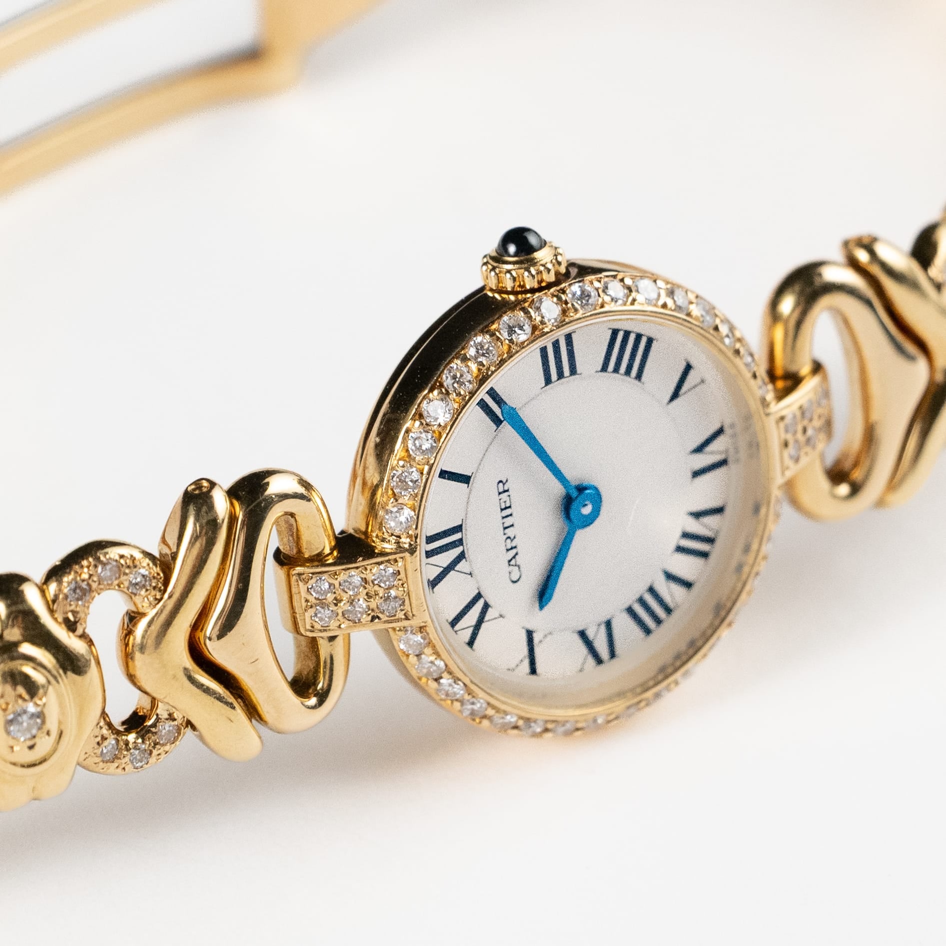 Cartier Vendôme 0958 'Ladies' Yellow Gold White Dial Diamond Set Quartz - 图片 4