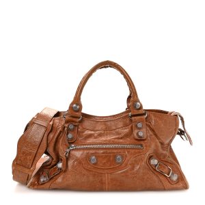Agneau Giant 21 Silver Hardware City Sienna
