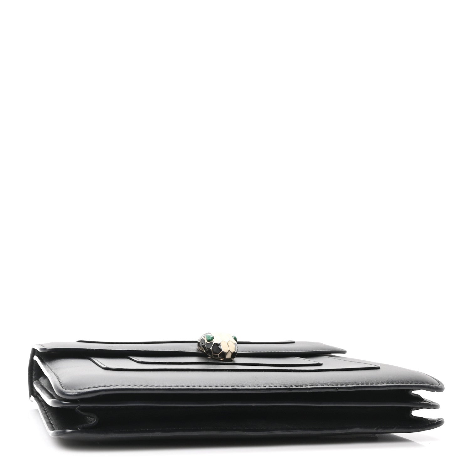 Calfskin Serpenti Forever Shoulder Bag Black - Image 5