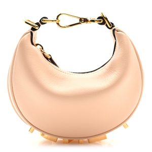 Vitello Grace Matte Nano Fendigraphy Hobo Charm Light Rose