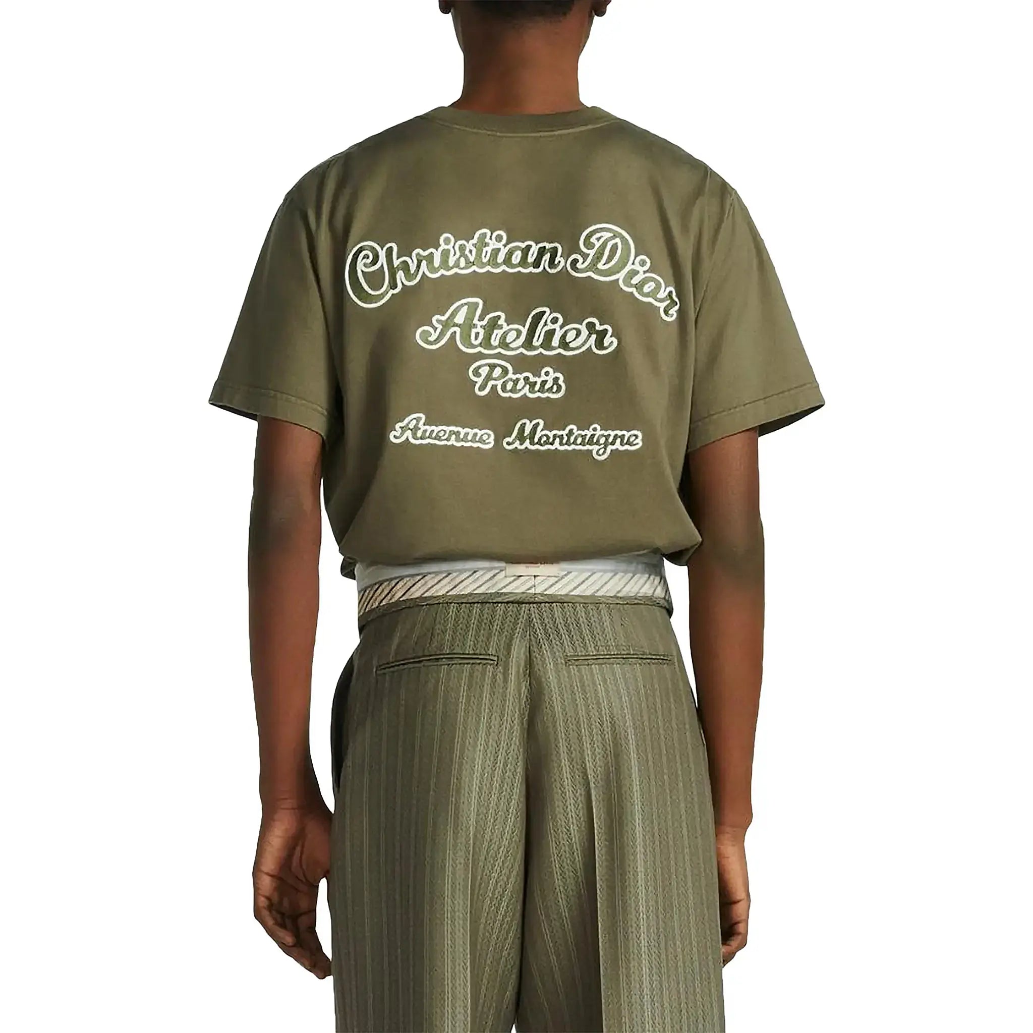 Dior 'Christian Dior Atelier' Relaxed Fit Khaki T Shirt - 图片 2