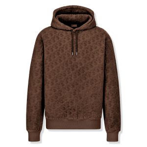 Dior Oblique Towelling Terry Brown Hoodie