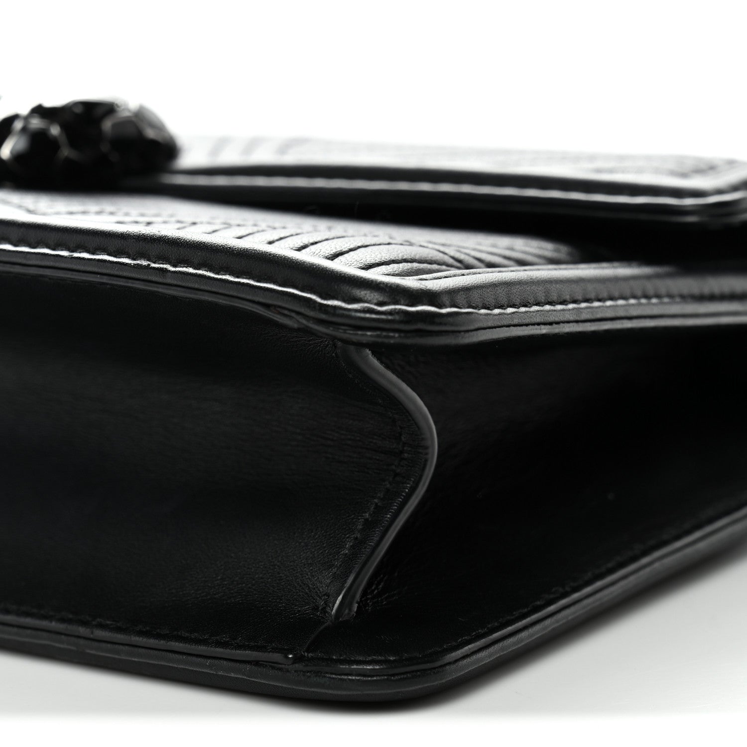 Quilted Nappa Smooth Calfskin Serpenti Forever Diamond Blast Shoulder Bag Black - Image 10